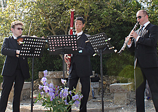 Wein-Wander-Konzert Mai 2015: Stretto Trio: Nikolay Leshchenko, Violine, Mui Kita, Fagott und Sergej Radyuk, Klarinette